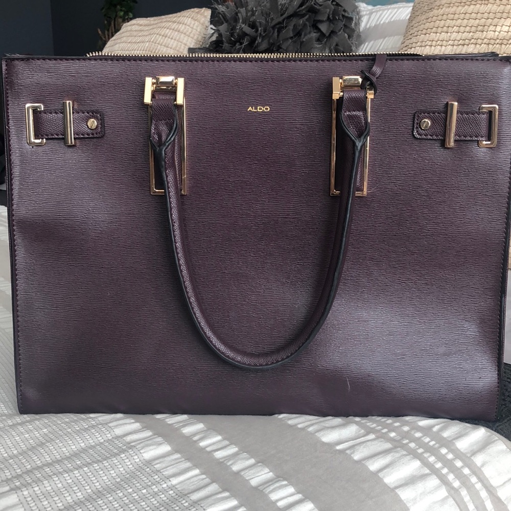 Aldo burgundy leather tote